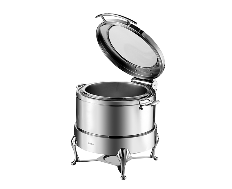Round Glass Lid Vision induction soup station